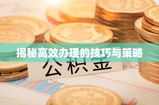 湖州揭秘高效办理的技巧与策略