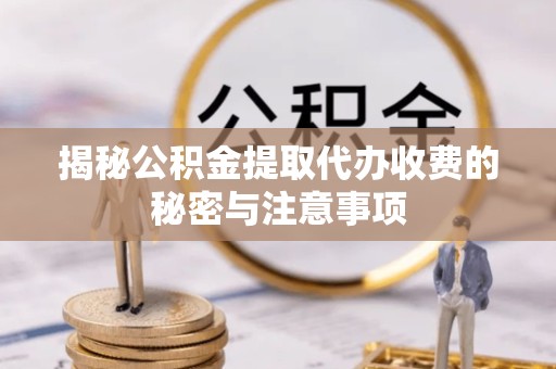 眉山揭秘公积金提取代办收费的秘密与注意事项
