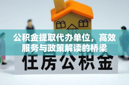 嘉兴公积金提取代办单位，高效服务与政策解读的桥梁