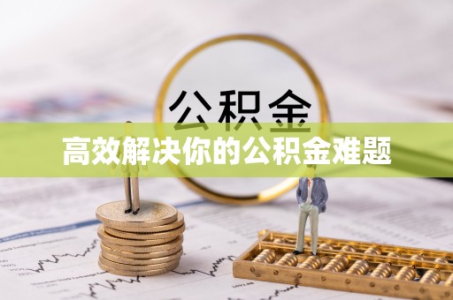 温州高效解决你的公积金难题