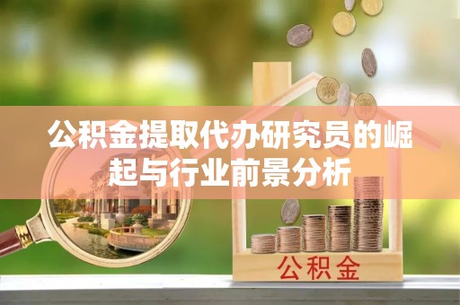 丽水公积金提取代办研究员的崛起与行业前景分析
