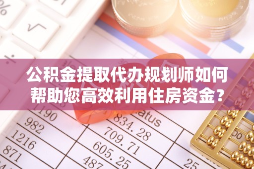 景德镇公积金提取代办规划师如何帮助您高效利用住房资金？
