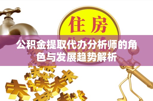 陕西公积金提取代办分析师的角色与发展趋势解析
